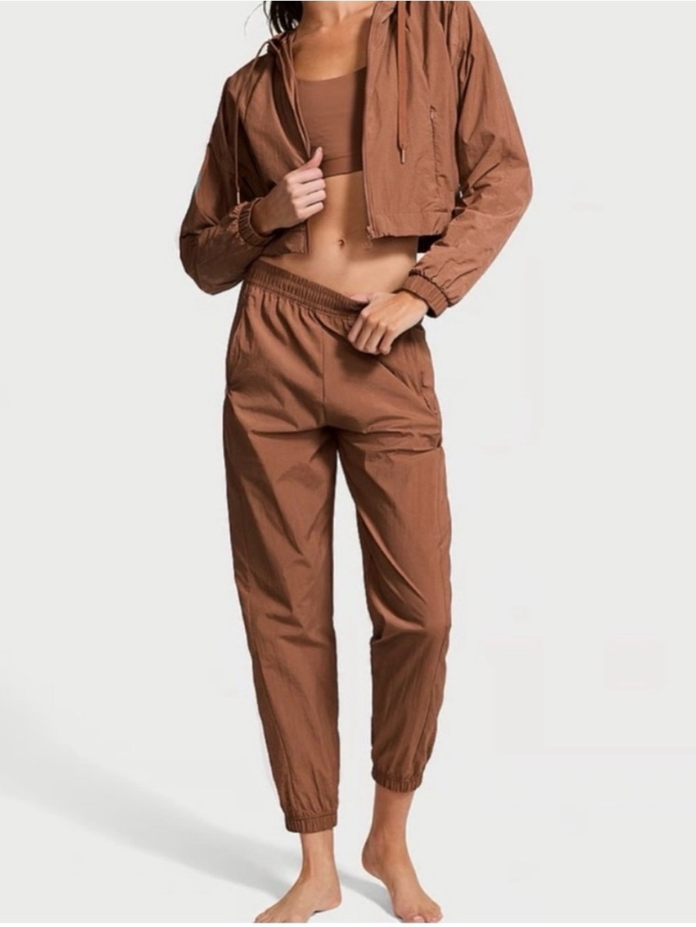 VS Weekend Jogger & Jacket Matching Set in Mocha Small